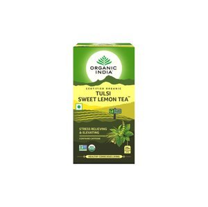 Organic India Tulsi Sladký citron, porcovaný čaj, 25 sáčků