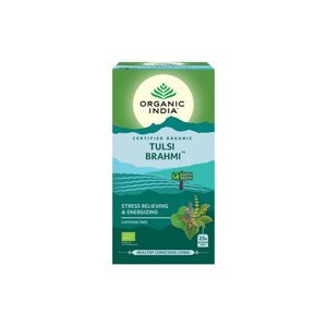 Organic India Tulsi Brahmi, porcovaný čaj, 25 sáčků