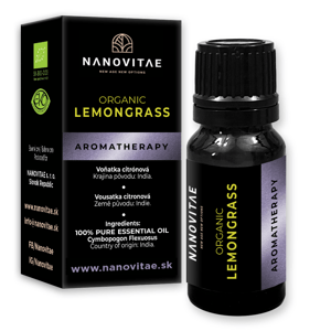 NANOVITAE LEMONGRASS esenciální olej - ORGANIC quality 10ml