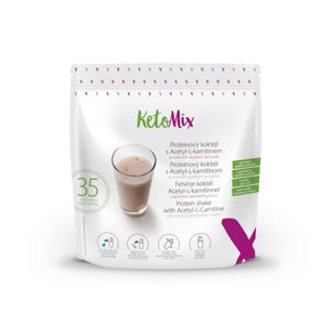 KetoMix Proteinový koktejl s L-karnitinem s příchutí vanilka-jahoda | 35 porcí, 1052 g