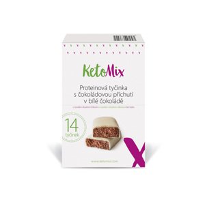 KetoMix Proteinová tyčinka s čokoládovou příchutí v bílé čokoládě 14x40 g
